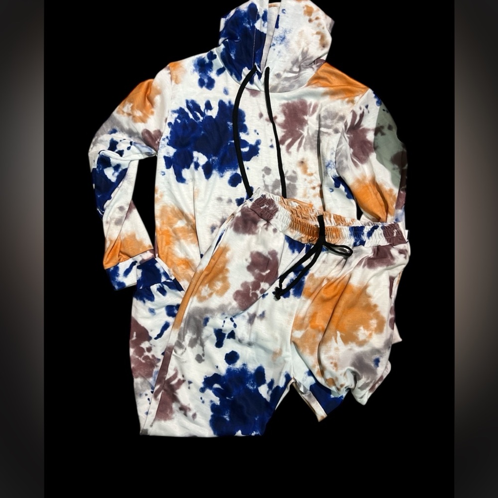 Tie-Dye Hoodie and Jogger Set by Stylewise